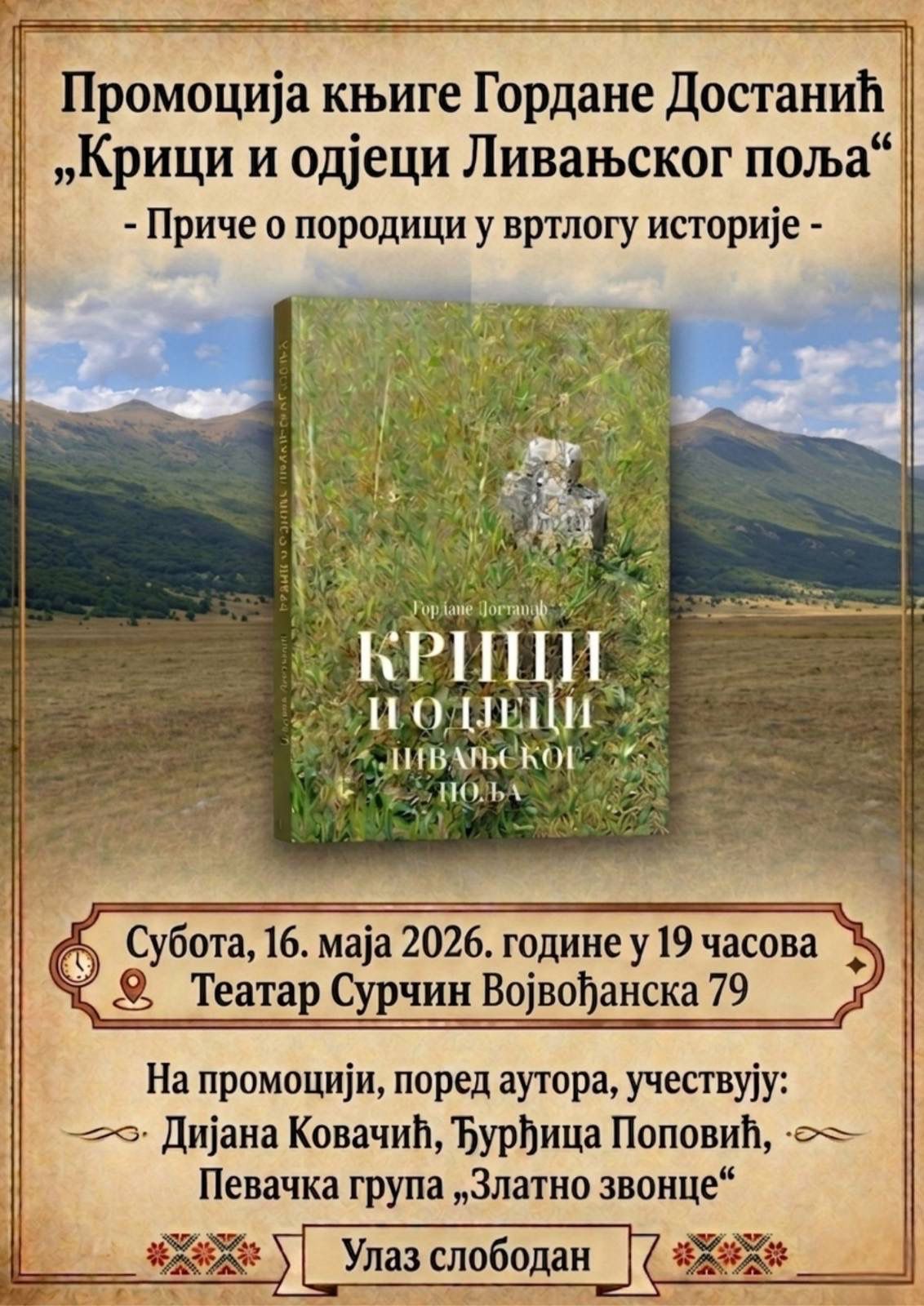 Knjiga Krici i odjeci Livanjskog polja