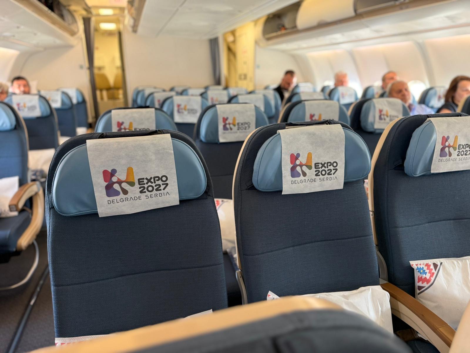 Avionsko sediste u brendiranom Ekspo avionu